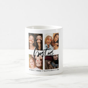 Bessons, svart fotokollage, bästa vänner Mugg