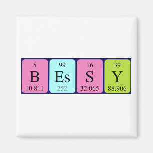 Bessy Periy bord namn magnet