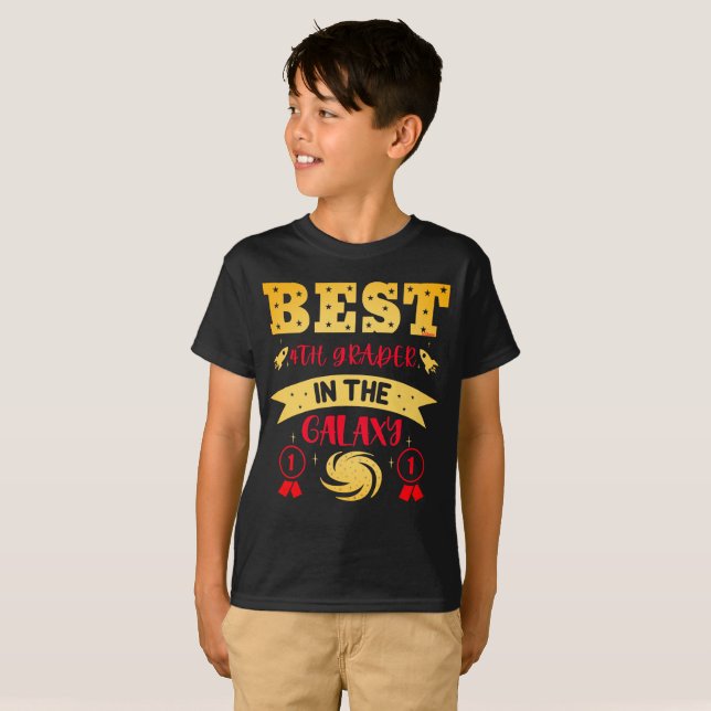 BEST 4TH GRADER IN THE GALAXY funny cute           T Shirt (Hel framsida)