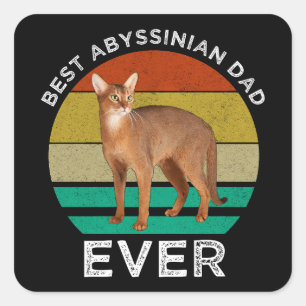Best Abyssinian Pappa Fyrkantigt Klistermärke