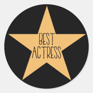 "Best Actress" Runt Klistermärke
