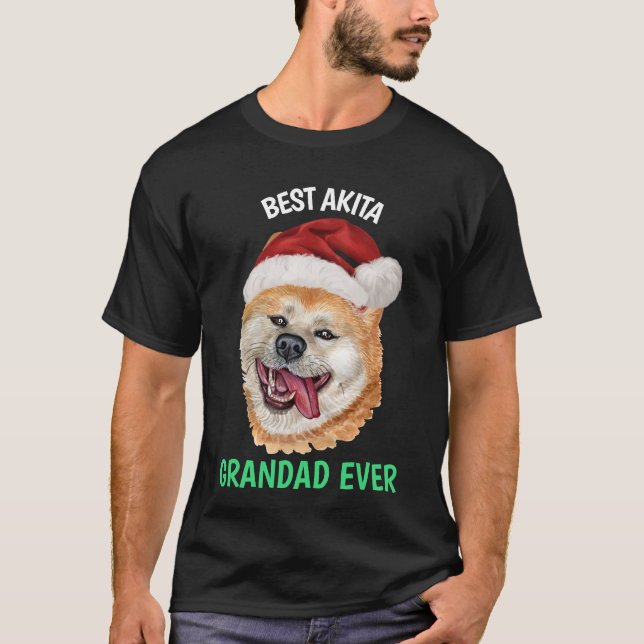 Best Akita Grandad Aldrit T-Shirt (Framsida)