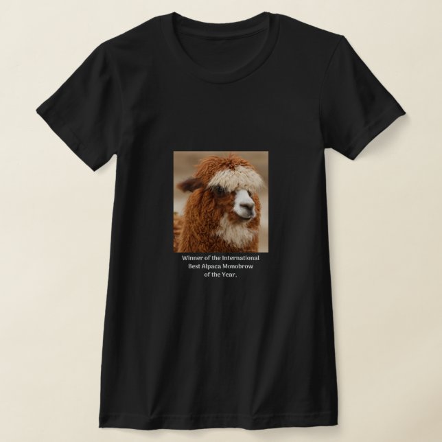 Best Alpaca Monobrow T Shirt (Laydown)