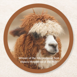 Best Alpaca Monobrow Underlägg Papper Rund