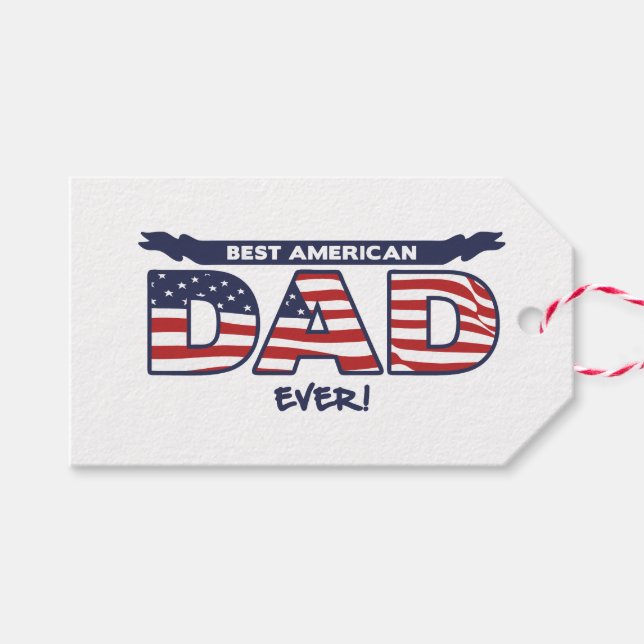 Best American Dad Ever Presentetikett (Framsidan (Horizontal))