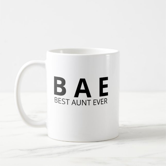 Best Aunt Ever Mug, BAE Aunt Mug, Aunt Gift Mug Kaffemugg (Vänster)