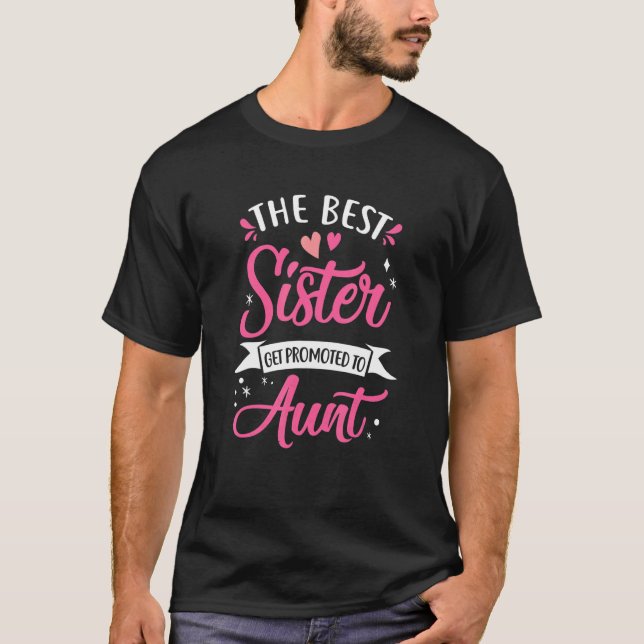 Best Aunt Future Promoted To Aunt To Be Auntie Mot T Shirt (Framsida)
