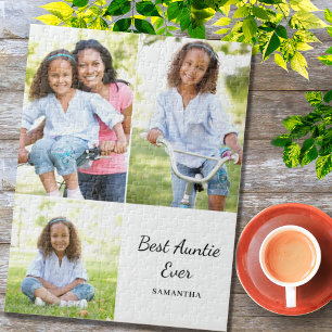 Best Auntie Photo Collage Namn Pussel