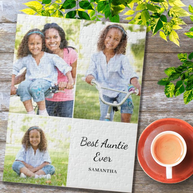 Best Auntie Photo Collage Namn Pussel (Skapare uppladdad)