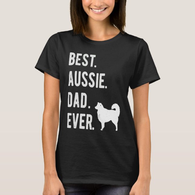 Best Aussie Dad Ever  Australian Shepherd Mens  Da T Shirt (Framsida)