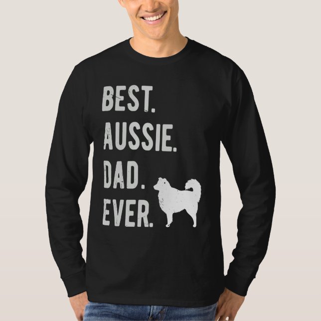 Best Aussie Dad Ever  Australian Shepherd Mens  Da T Shirt (Framsida)
