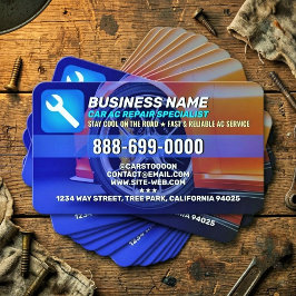 Best Auto Air Conditioner Car AC Service & Repair Visitkort