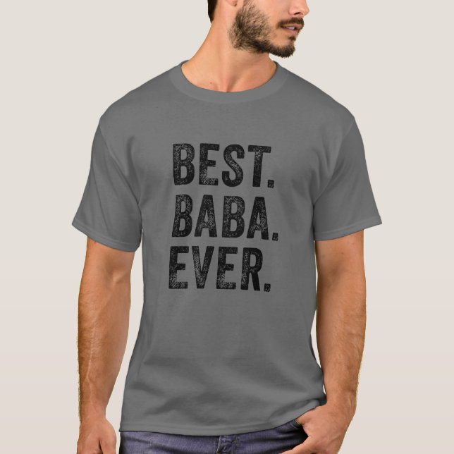 Best Baba AldriGrandpa Pappa Fars dag Funny Vint T Shirt (Framsida)