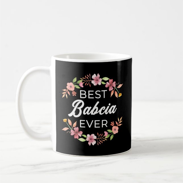 Best Babcia Aldripolsk farmor Mors dag Kaffemugg (Vänster)