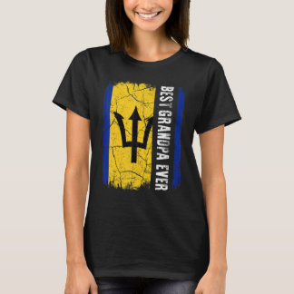 Best Barbadian Grandpa ever Barbados Flagga Far T Shirt