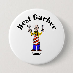 Best Barber Button - Older Barber Knapp