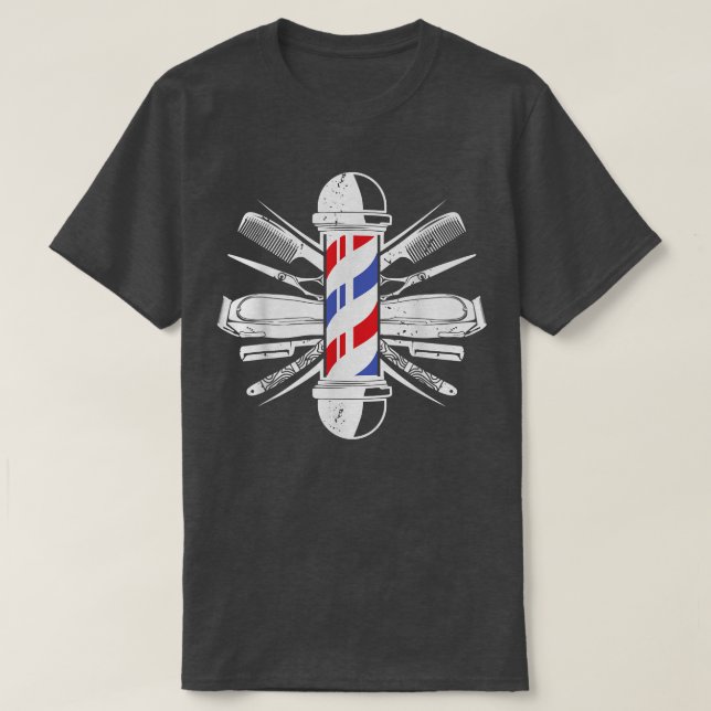 Best Barber För manar Women Hairdresser Barbershop T Shirt (Design framsida)