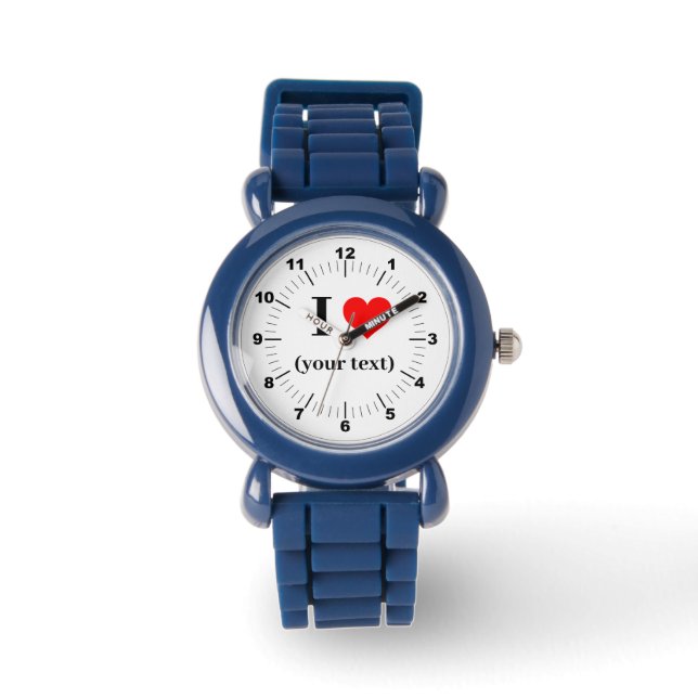 BEST. Barn Blue Silicone Strap - Anpassningsbar I  Armbandsur (Framsida)