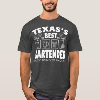Best Bartender Texas T Shirt