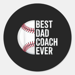 Best Baseball Pappa Coach Reacho Far Baseball Runt Klistermärke