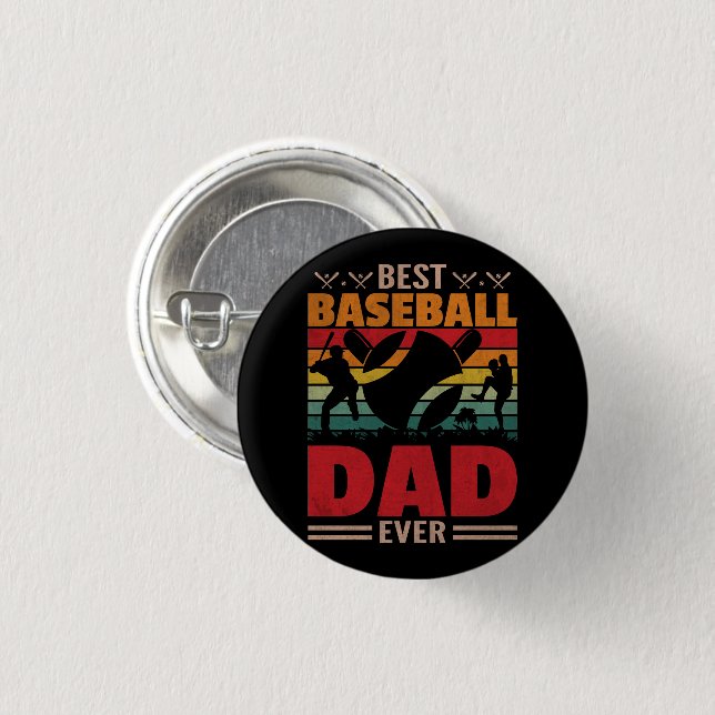 Best Baseball Pappa någonsin Knapp (Framsida & baksida)