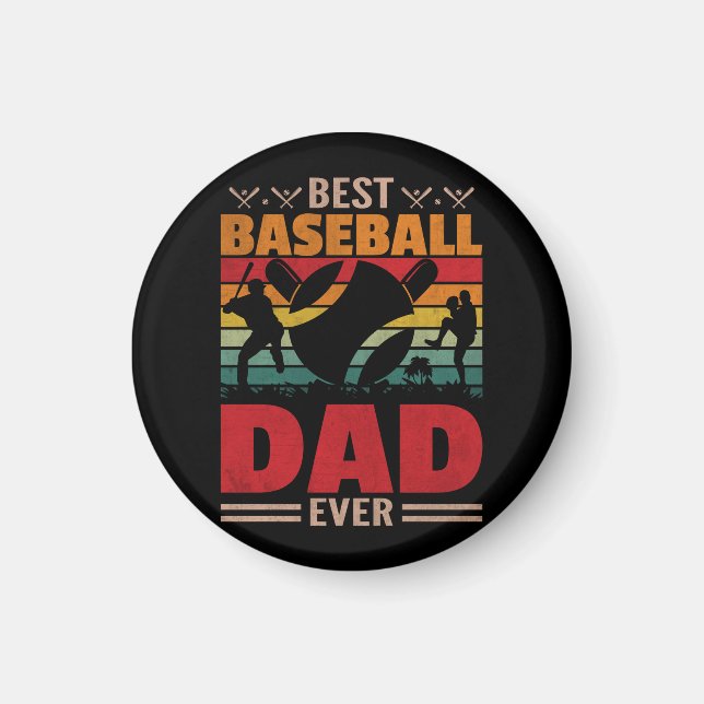 Best Baseball Pappa någonsin Magnet (Framsidan)