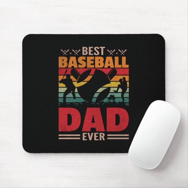 Best Baseball Pappa någonsin Musmatta (Med mus)