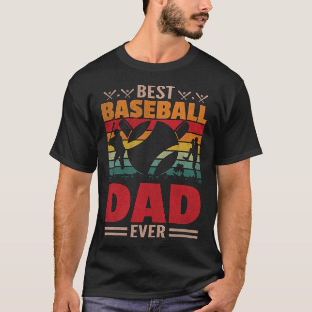 Best Baseball Pappa någonsin T Shirt (Framsida)