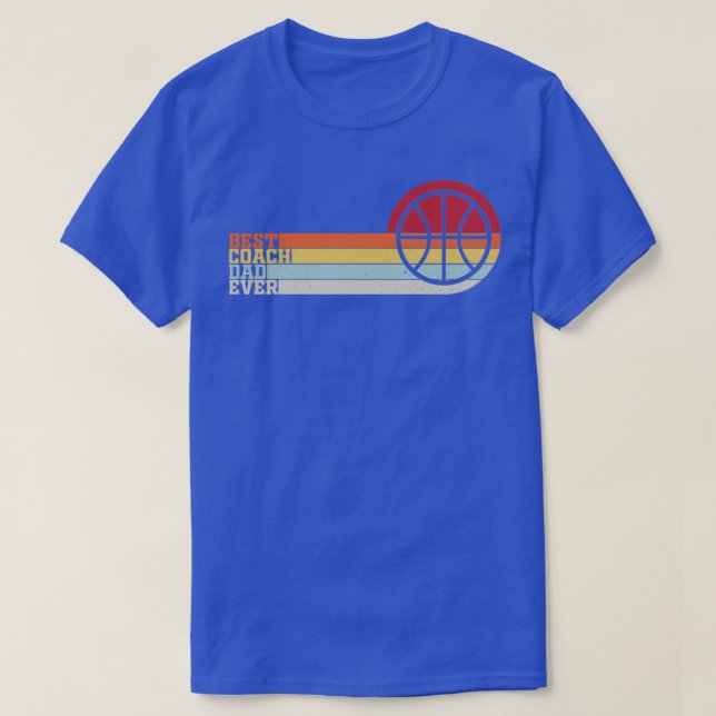 Best Basketball Coach Pappa någonsin T Shirt (Design framsida)