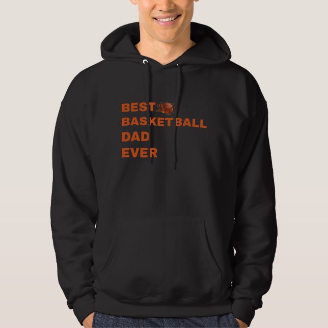 Best Basketball Dad Ever Hoodie (Framsida)