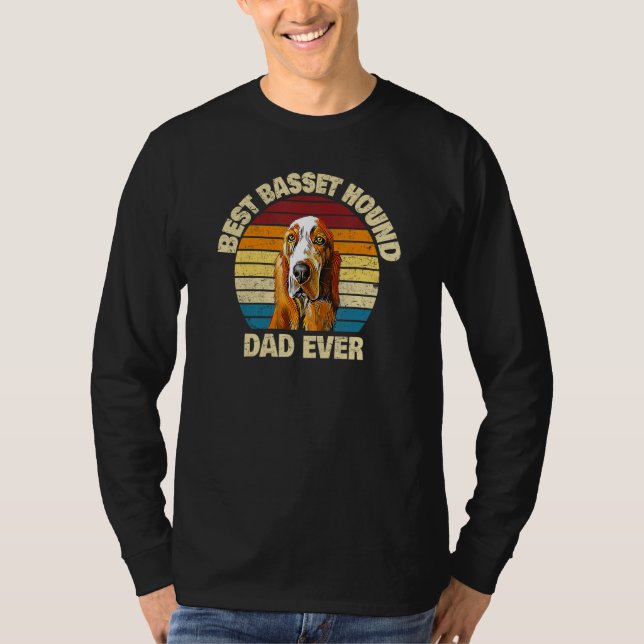 Best Basset Hound Dad Ever Basset Hound T Shirt (Framsida)