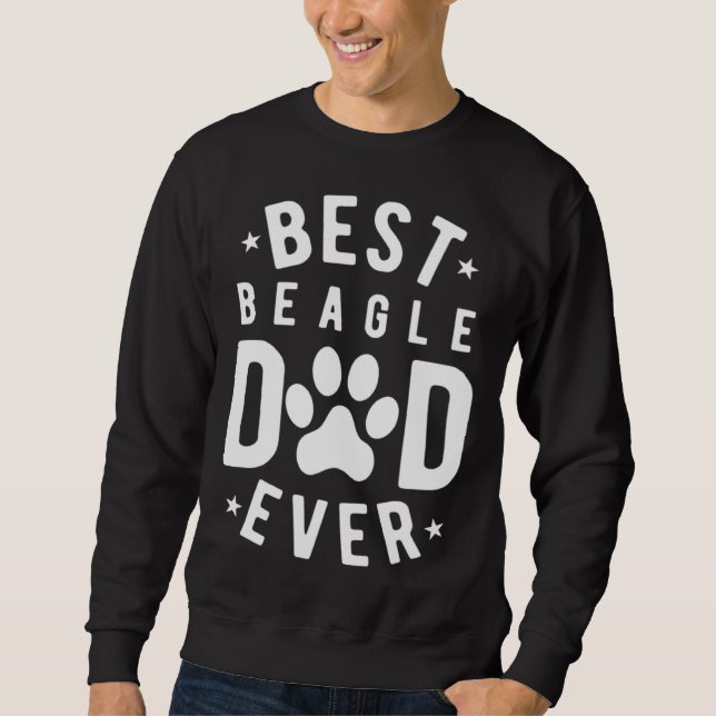 Best Beagle Dad Ever  Beagle Dad Lång Ärmad Tröja (Framsida)