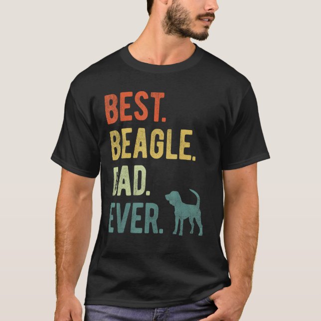 Best Beagle Dad Ever Dog Daddy Father s Day T Shirt (Framsida)