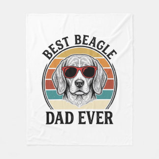 Best Beagle Dad Ever Vintage Beagle Shirt Design_1 Fleecefilt