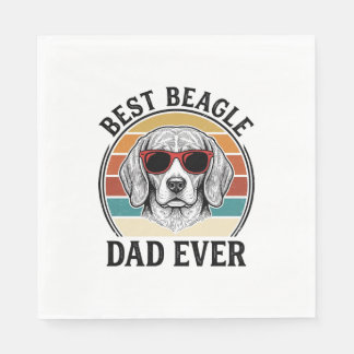 Best Beagle Dad Ever Vintage Beagle Shirt Design_1 Pappersservett