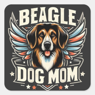 Best Beagle Hund Mamma någonsin - Beagle Hund älsk Fyrkantigt Klistermärke