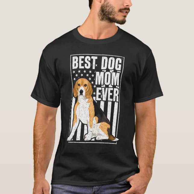 Best Beagle Hund Mamma någonsin T Shirt (Framsida)