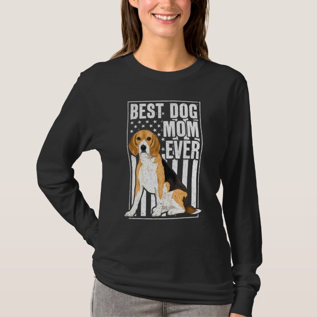 Best Beagle Hund Mamma någonsin T Shirt (Framsida)