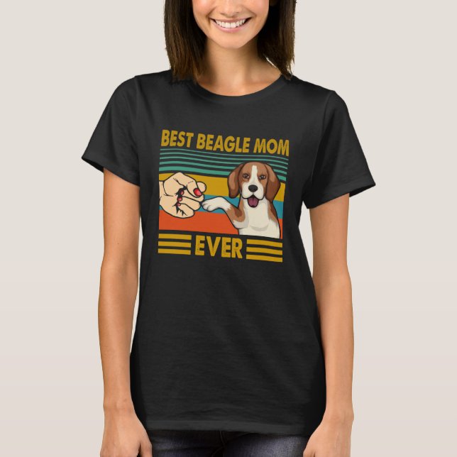 Best Beagle Mom Ever T Shirt (Framsida)