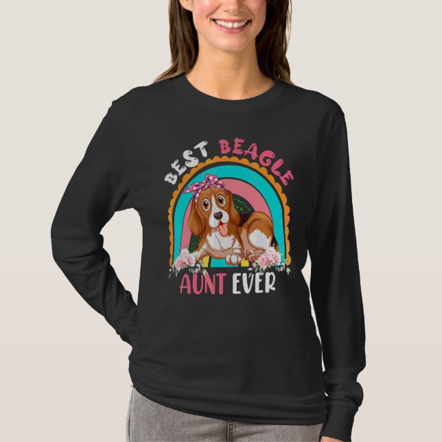 Best Beagle Moster någonsin Cute Rainbow Hund T Shirt (Framsida)