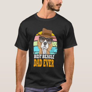 Best Beagle Pappa Hundar Retro Puppy Sunglass H T Shirt