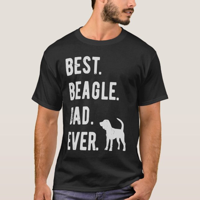 Best Beagle Pappa Manar Beagle Hund Pappa T Shirt (Framsida)