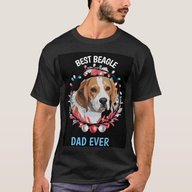 Best Beagle Pappa någonsin T-Shirt (Framsida)