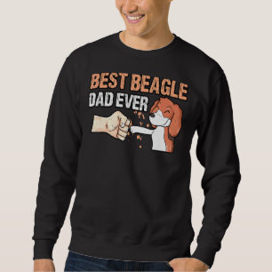 Best Beagle Pappa pappa Hundägare Far Lång Ärmad Tröja