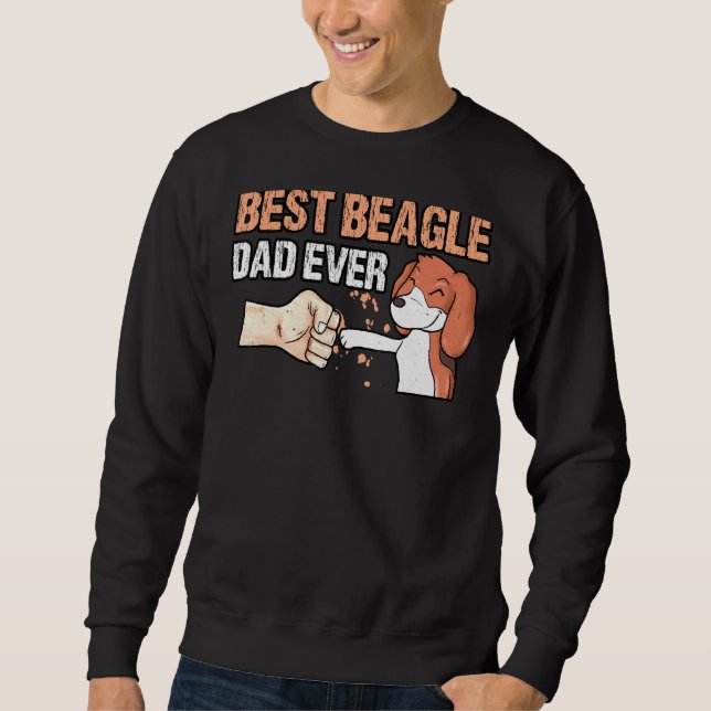 Best Beagle Pappa pappa Hundägare Far Lång Ärmad Tröja (Framsida)