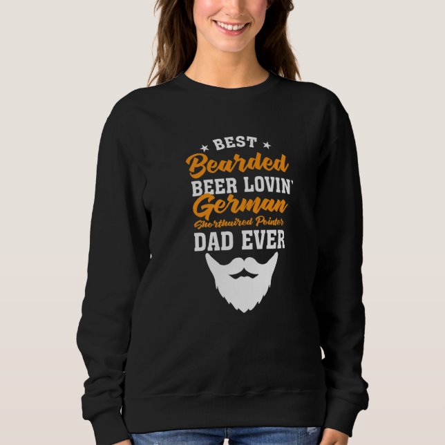 Best Bearded Beer Lovin' German Wirehaired Pointer T Shirt (Framsida)