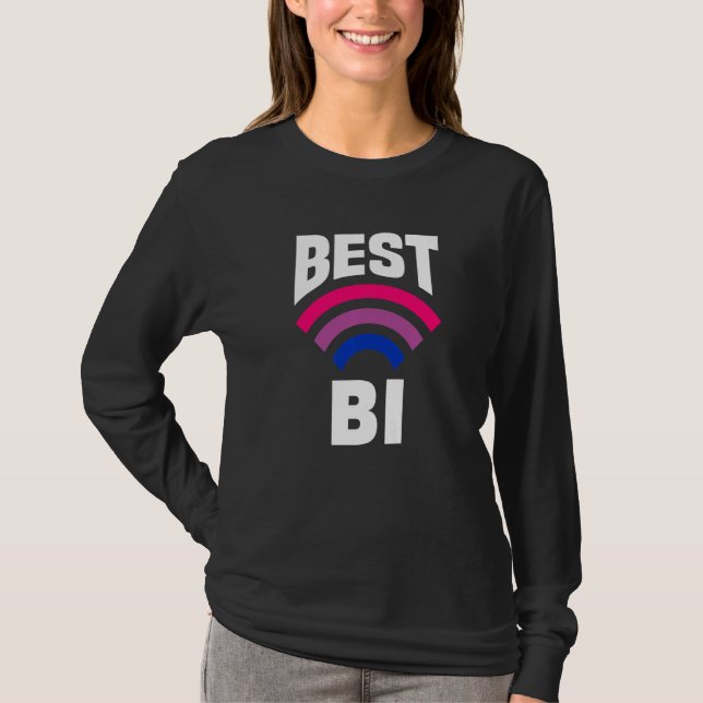 Best Bi Funny Bi Pride Flag Bisexual Premium T Shirt (Framsida)