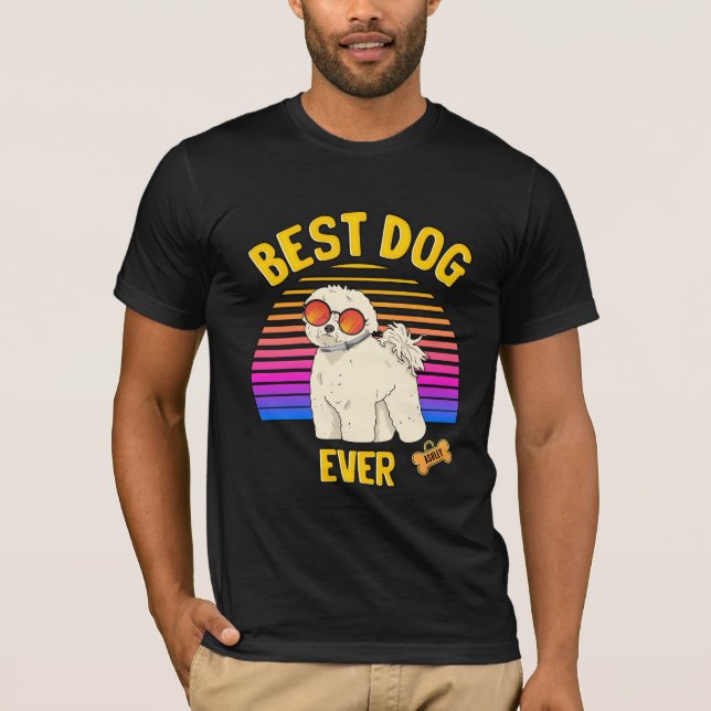 Best Bichon Frisé Hund någonsin Retro T Shirt (Framsida)