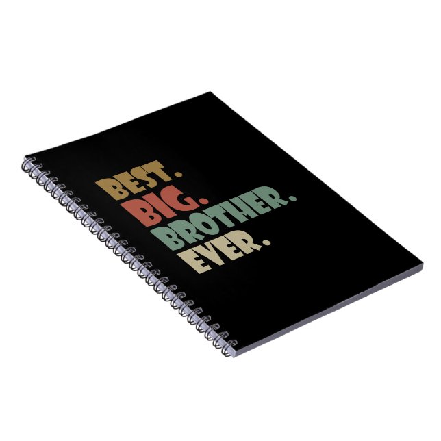 Best Big Brother Ever Older Sibling Teenager Gift Anteckningsbok (Högra Sidan)