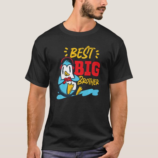 Best Big Brother Gaming Penguin  T Shirt (Framsida)
